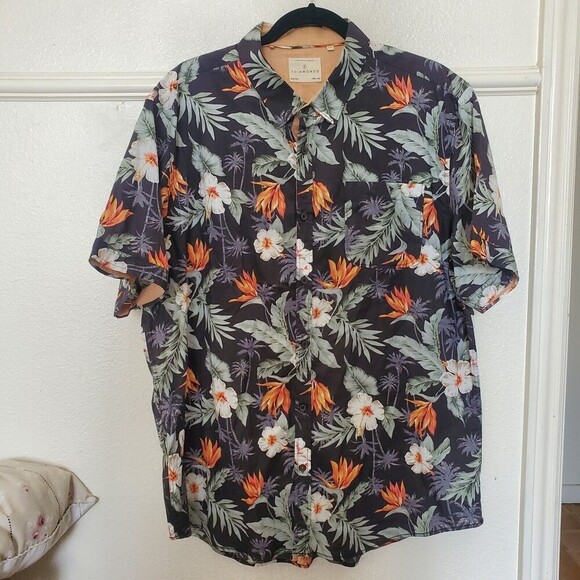 7 Diamonds Men's Short Sleeve Button Shirt Floral Classic Fit Sz 3XL Multicolor - Picture 16 of 16